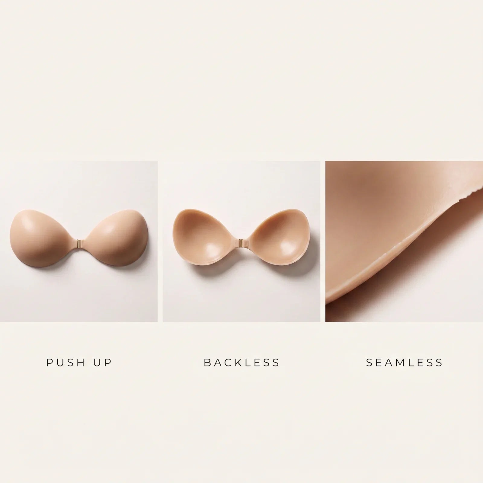 Push up, backless, seamless